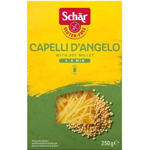 Fídeos Capelli D`Angelo sin gluten SCHAR, caja 250 g - 0.25 kg - Imagen del producto en Findit
