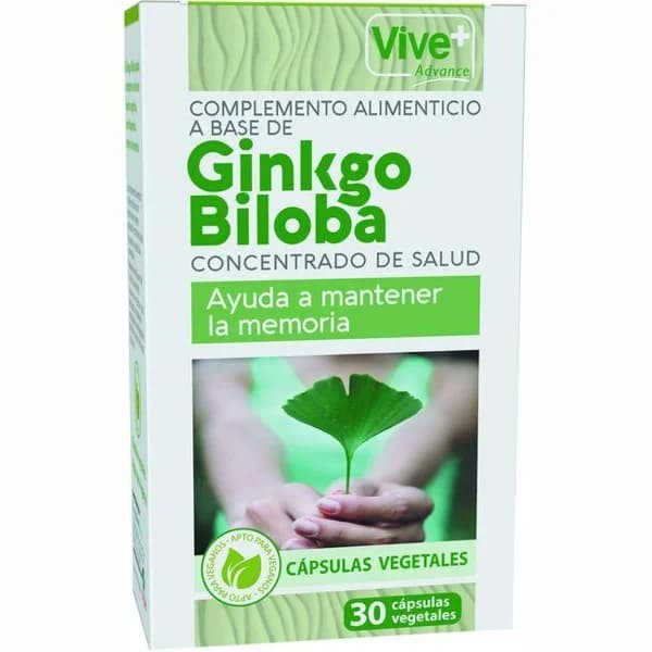 Ginkgo biloba advance vegetal VIVE+, caja 30 unid. - 1 ud - Imagen del producto en Findit