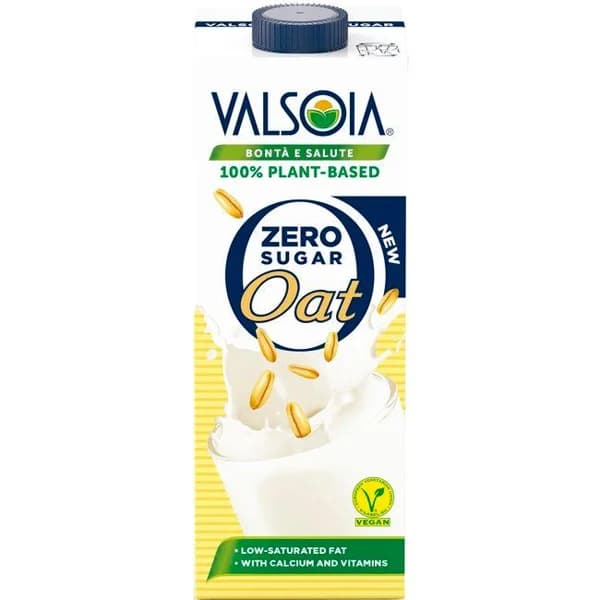 Bebida vegetal de avena sin azúcar VALSOIA, brik 1 litro - 1 l - Imagen del producto en Findit