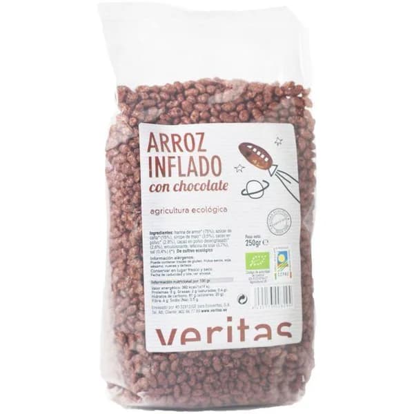 Arroz hinchado con chocolate VERITAS, bolsa 250 g - 0.25 kg - Imagen del producto en Findit