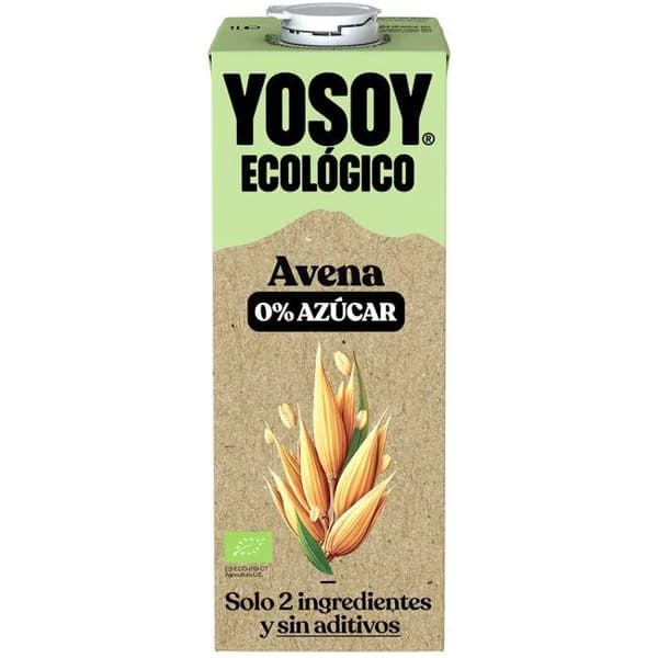 Bebida de avena eco 0% YOSOY, brik 1 litro - 1 l - Imagen del producto en Findit