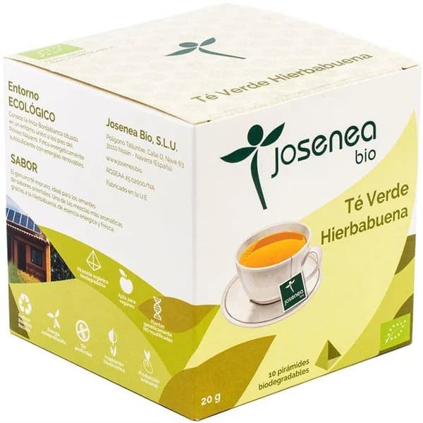 Infusión té verde hierbabuena JOSENEA, caja 20 g - 0.02 kg - Imagen del producto en Findit