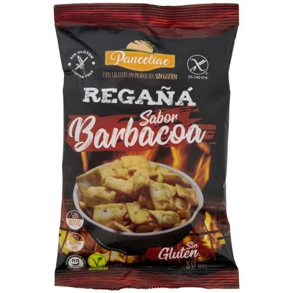 Regaña sin gluten sabor barbacoa  PANCELIAC, bolsa 80 g - 0.08 kg - Imagen del producto en Findit