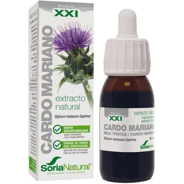 Extracto de cardo mariano SORIA NATURAL, frasco 50 ml - 1 ud - Imagen del producto en Findit