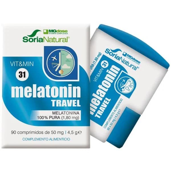 Vit&min 31 melatonin travel SORIA NATURAL, bote 90 uds - 1 ud - Imagen del producto en Findit