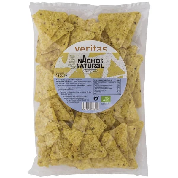 Nachos al natural VERITAS, bolsa 125 g - 0.12 kg - Imagen del producto en Findit