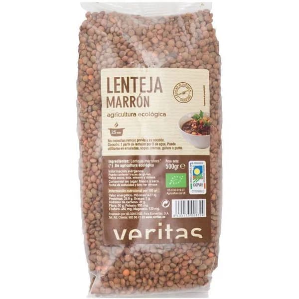 Lentejas marrones VERITAS, paquete 500 g - 0.5 kg - Imagen del producto en Findit