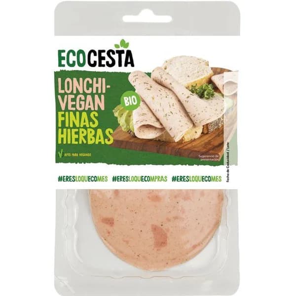 Lonchi-vegan sabor finas hierbas bio ECOCESTA, bandeja 100 g - 0.1 kg - Imagen del producto en Findit