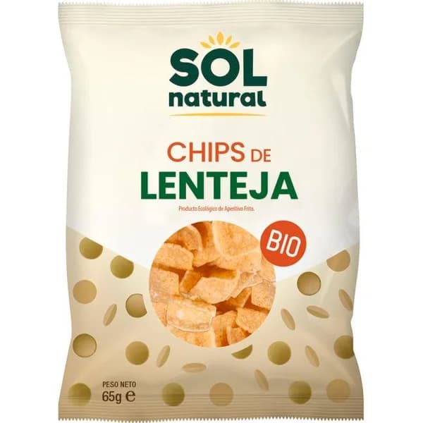 Chips de lenteja bio SOLNATURAL, bolsa 65 g - 0.07 kg - Imagen del producto en Findit