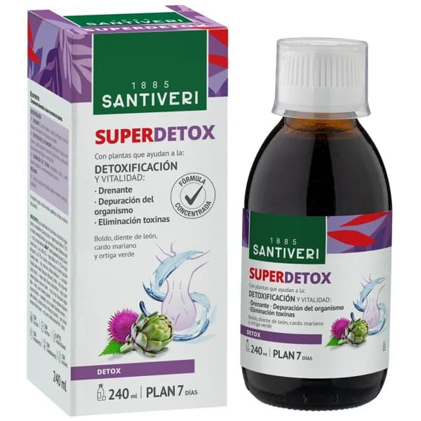 Jarabe superdetox SANTIVERI, botella 240 ml - 0.24 l - Imagen del producto en Findit