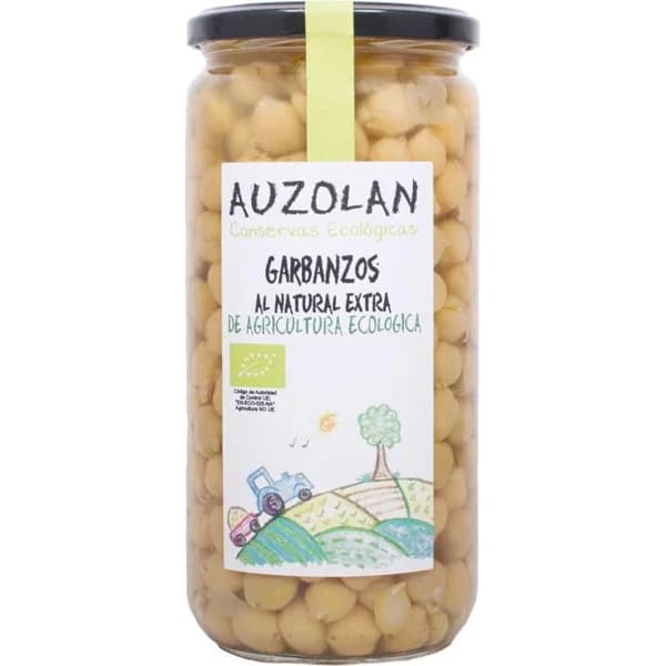 Garbanzo natural ecológico AUZOLAN, frasco 540 g - 0.54 kg - Imagen del producto en Findit