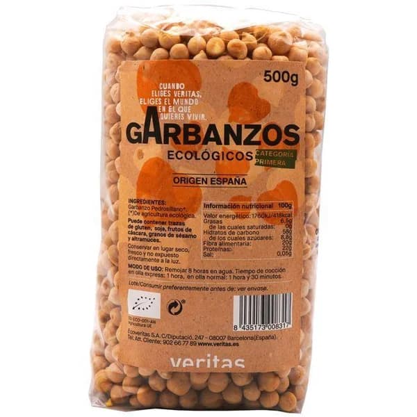Garbanzos VERITAS, paquete 500 g - 0.5 kg - Imagen del producto en Findit