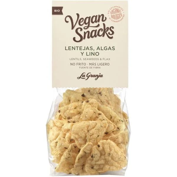 Vegan snack de lenteja, algas y lino  LA GRANJA, bolsa 40 g - 0.04 kg - Imagen del producto en Findit