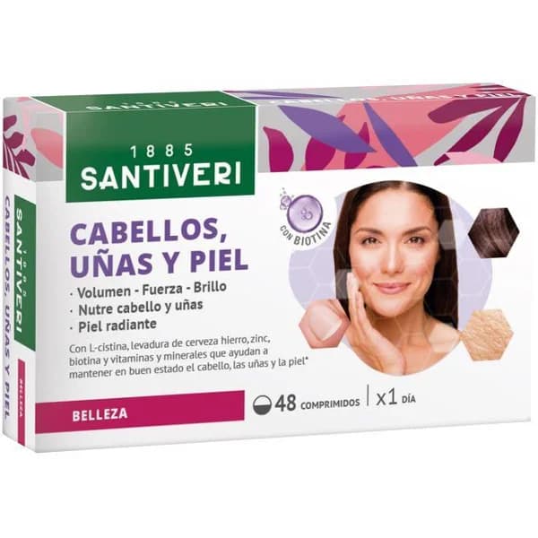Comprimidos para cabellos, uñas y piel SANTIVERI, caja 35 g - 1 ud - Imagen del producto en Findit