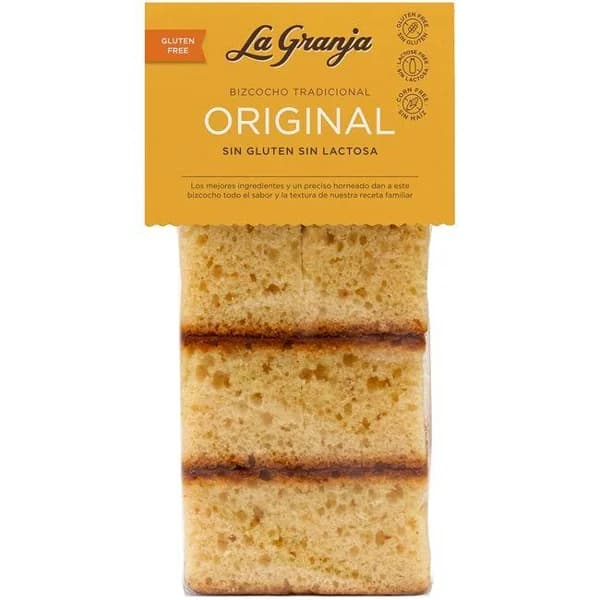 Bizcocho sin gluten y sin lactosa LA GRANJA, paquete 350 g - 0.35 kg - Imagen del producto en Findit