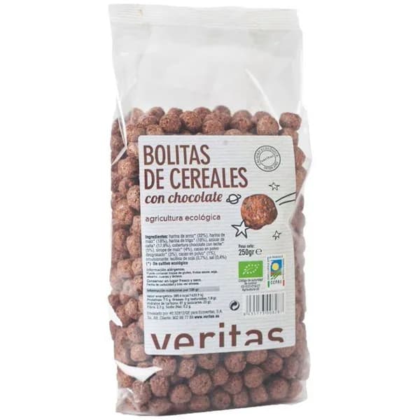 Bolitas de cereales con chocolate VERITAS, bolsa 250 g - 0.25 kg - Imagen del producto en Findit