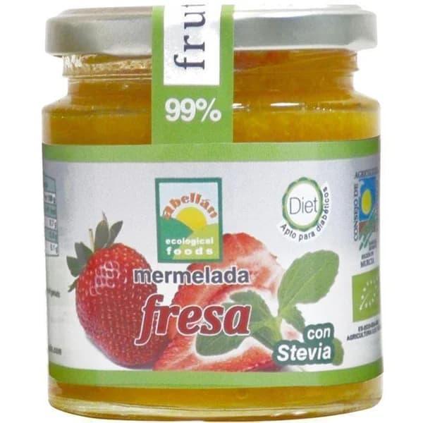 Mermelada de fresa con stevia ABELLÁN, frasco 235 g - 0.24 kg - Imagen del producto en Findit