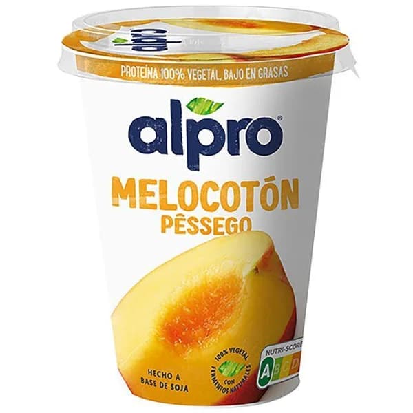 Preparado vegetal de melocotón ALPRO, tarrina 400 g - 0.4 kg - Imagen del producto en Findit