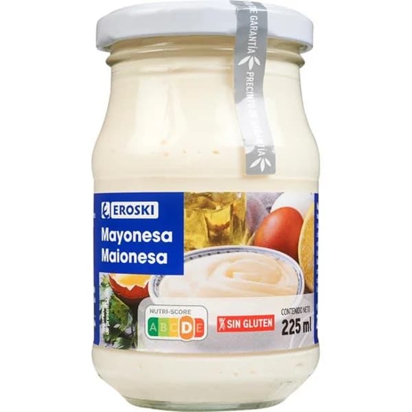 Mayonesa EROSKI, frasco 225 ml - 0.23 l - Imagen del producto en Findit