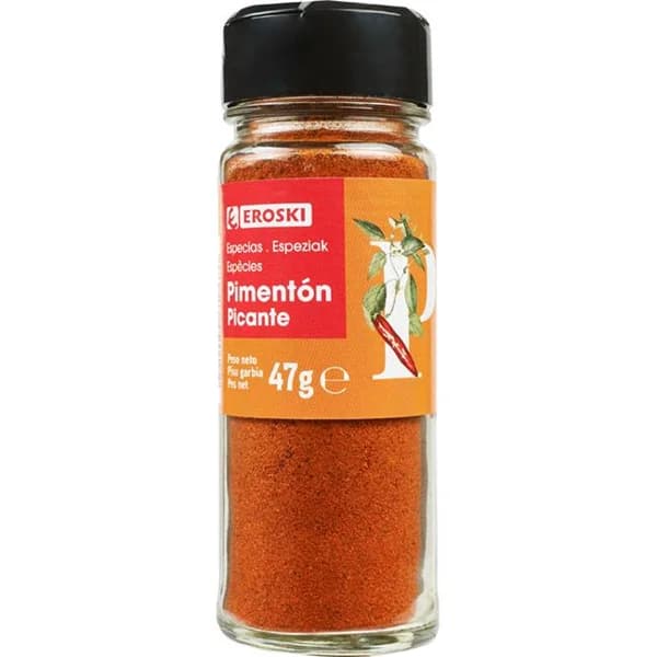 Pimentón picante EROSKI, frasco 47 g - 0.05 kg - Imagen del producto en Findit