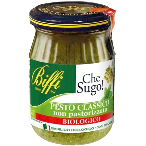 Salsa pesto con albahaca 100% vegetal BIFFI, frasco 190 g - 0.19 kg - Imagen del producto en Findit