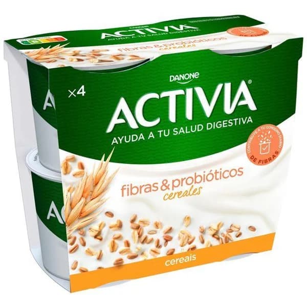 Bífidus de fibras y cereales ACTIVIA, pack 4x115 g - 0.46 kg - Imagen del producto en Findit