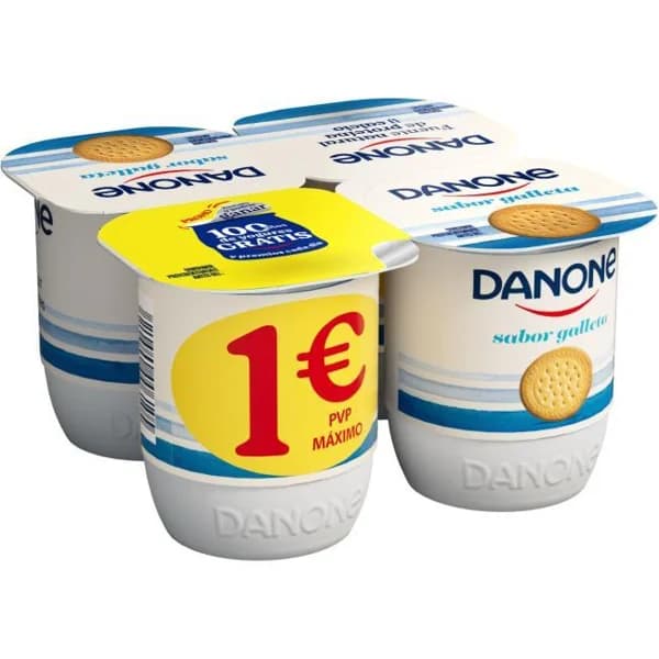 Yogur sabor galleta DANONE, pack 4x120 g - 0.48 kg - Imagen del producto en Findit