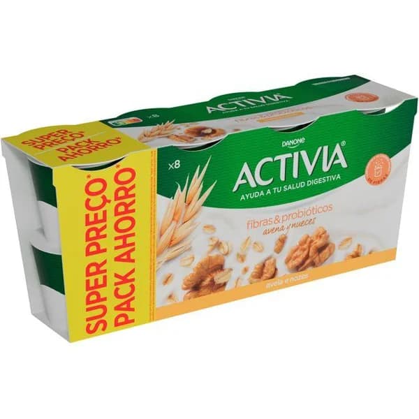 Bífidus de avena&nueces ACTIVIA, pack 8x115 g - 0.92 kg - Imagen del producto en Findit