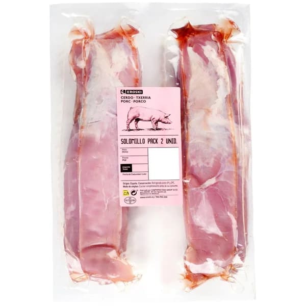 Solomillo de cerdo al vacío EROSKI, sobre aprox. 1.025 kg - 1.02 kg - Imagen del producto en Findit