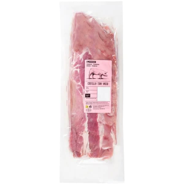 Tira de costilla de lomo de cerdo EROSKI, bandeja aprox. 1.1 kg - 1.1 kg - Imagen del producto en Findit