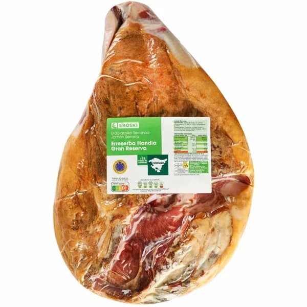Jamón gran reserva del P. Vasco EROSKI, al corte, compra mínima 100 g - 0.1 kg - Imagen del producto en Findit