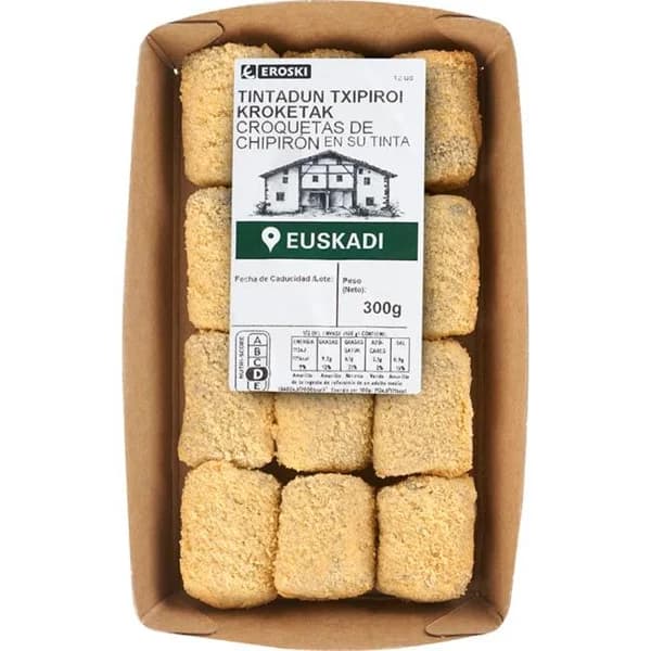 Croquetas de chipirón EROSKI, bandeja 300 g - 0.3 kg - Imagen del producto en Findit