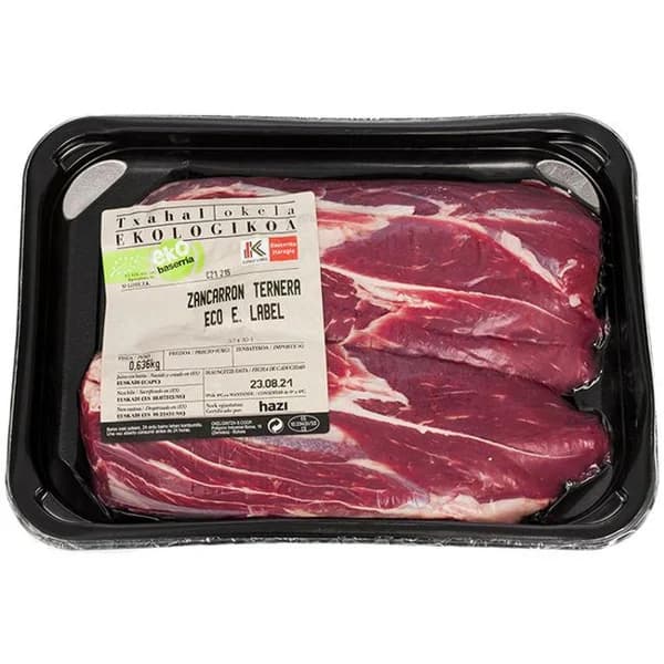 Zancarrón de Ternera ecológica EUSKO LABEL, bandeja aprox. 500 g - 0.5 kg - Imagen del producto en Findit
