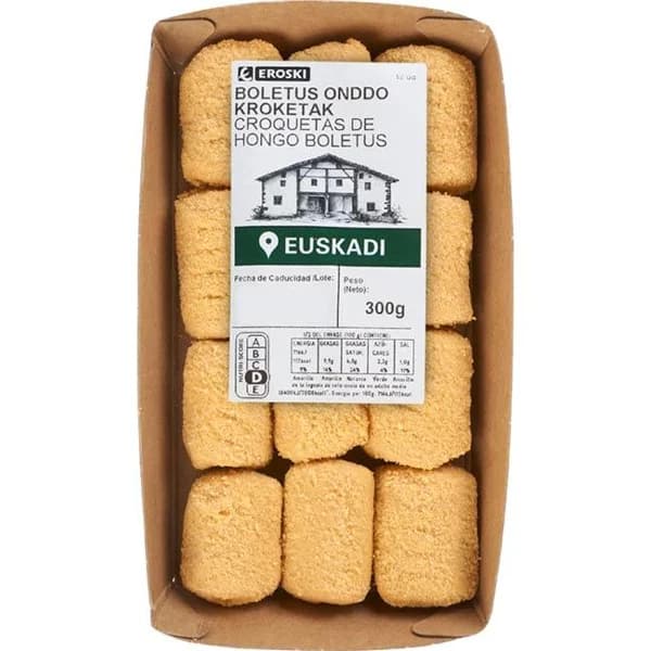 Croquetas de hongos EROSKI, bandeja 300 g - 0.3 kg - Imagen del producto en Findit