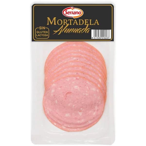Mortadela ahumada CARNICAS SERRANO, sobre 90 g - 0.09 kg - Imagen del producto en Findit
