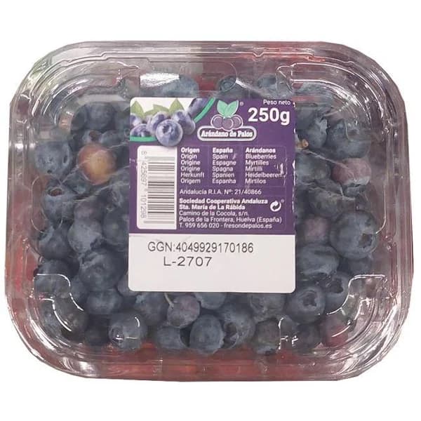 Arándano, bandeja 250 g - 0.25 kg - Imagen del producto en Findit