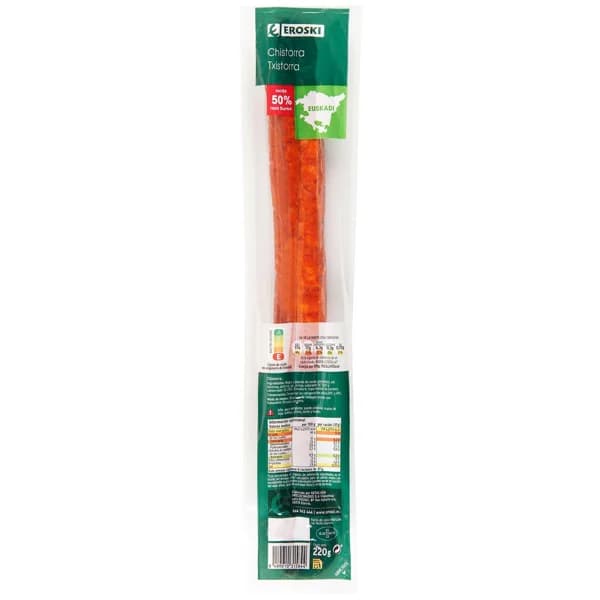 Chistorra del País Vasco EROSKI, pieza 220 g - 0.22 kg - Imagen del producto en Findit