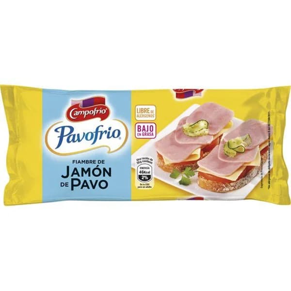 Jamón de pavo CAMPOFRÍO, pieza 380 g - 0.38 kg - Imagen del producto en Findit