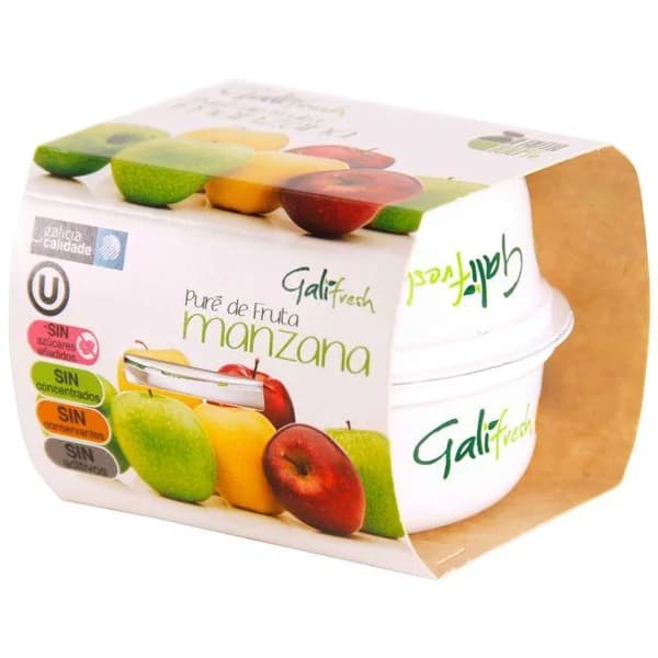 Pure de manzana GALIFRESH, pack 2x150 g - 0.3 kg - Imagen del producto en Findit