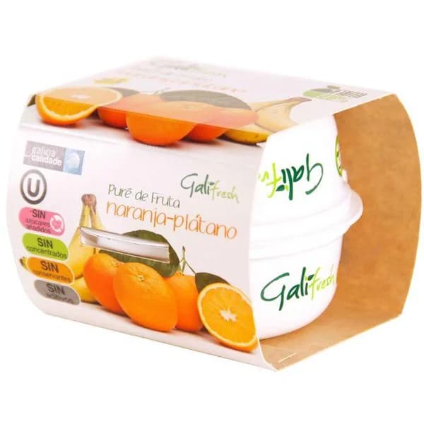 Pure de naranja y plátano GALIFRESH, pack 2x150 g - 0.3 kg - Imagen del producto en Findit