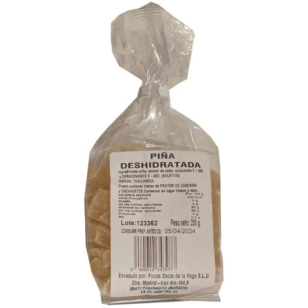 Piña deshidratada, bolsa 200 g - 1 ud - Imagen del producto en Findit