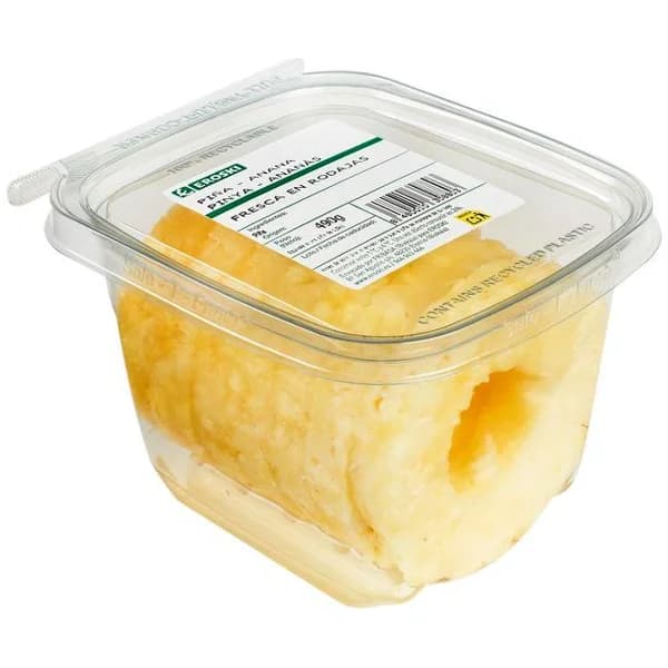 Piña en rodajas EROSKI, tarrina 490 g - 0.49 kg - Imagen del producto en Findit