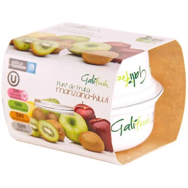 Pure de manzana-kiwi GALIFRESH, pack 2x150 g - 0.3 kg - Imagen del producto en Findit