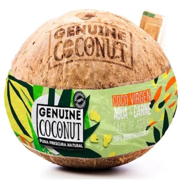 Agua de coco virgen con su carne GENUINE COCONUT, 1 ud, 750 g - 0.75 kg - Imagen del producto en Findit