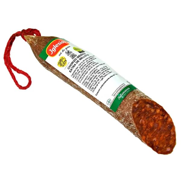 Chorizo cular ibérico de bellota IGLESIAS, pieza 500 g - 0.5 kg - Imagen del producto en Findit