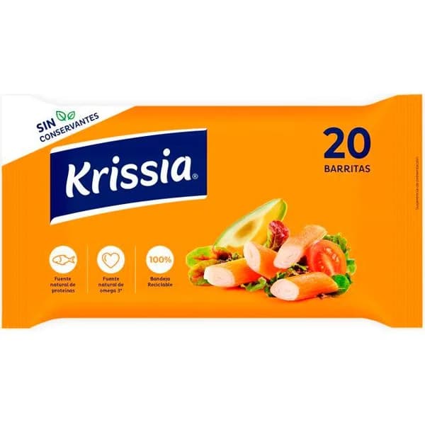 Barritas de surimi KRISSIA, bandeja 300 g - 0.3 kg - Imagen del producto en Findit
