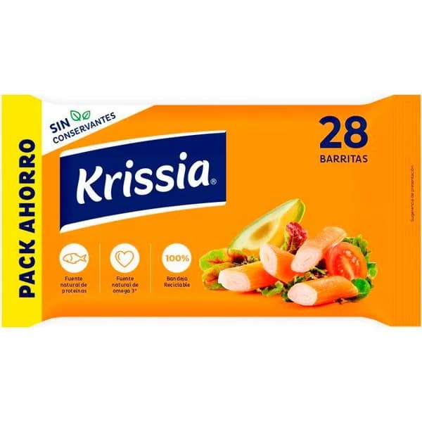 Barritas de surimi KRISSIA, bandeja 420 g - 0.42 kg - Imagen del producto en Findit