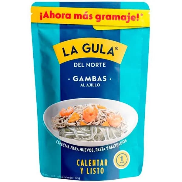 Alminuto gulas-gambas al ajillo LA GULA DEL NORTE, sobre 130 g - 0.13 kg - Imagen del producto en Findit