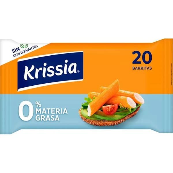 Barritas de surimi 0% mg KRISSIA, bandeja 300 g - 0.3 kg - Imagen del producto en Findit