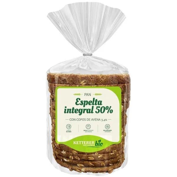 Pan con espelta integral 50%, paquete 350 g - 0.35 kg - Imagen del producto en Findit